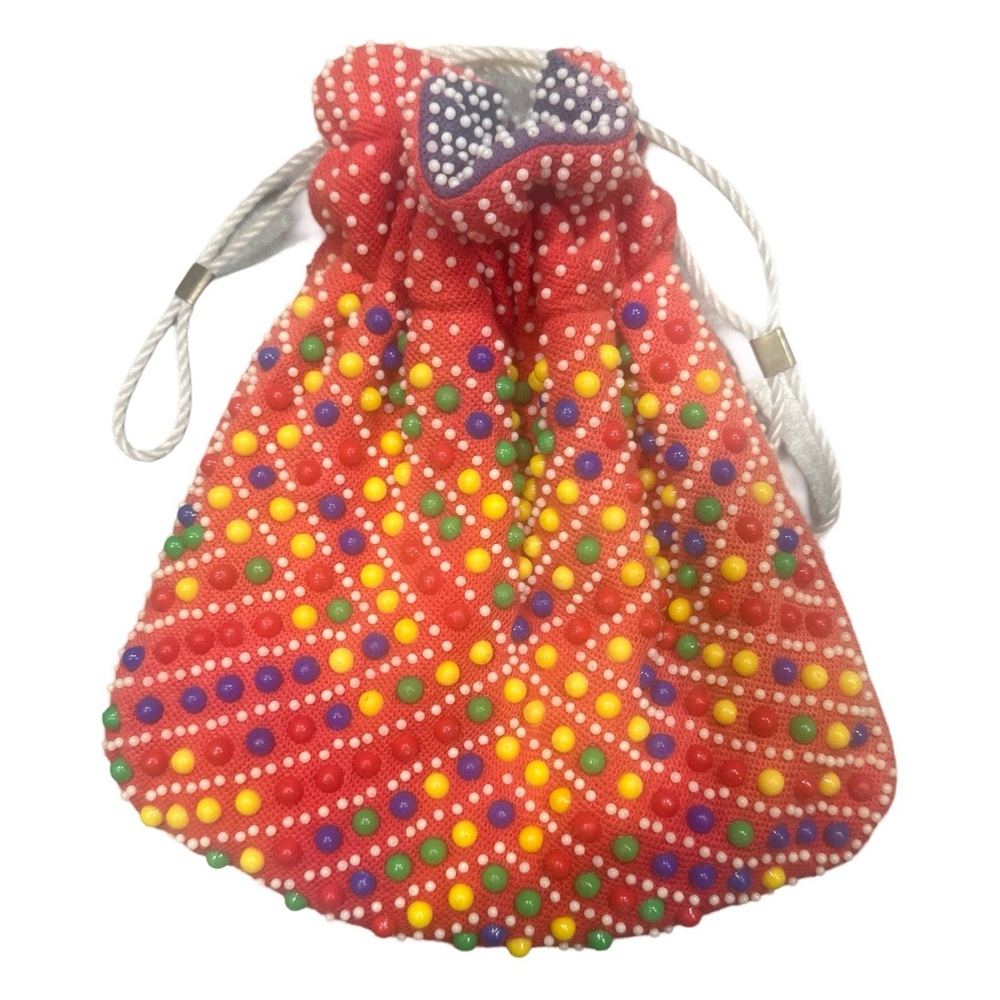 Vintage Beaded Reversible Boho Pouch Bag